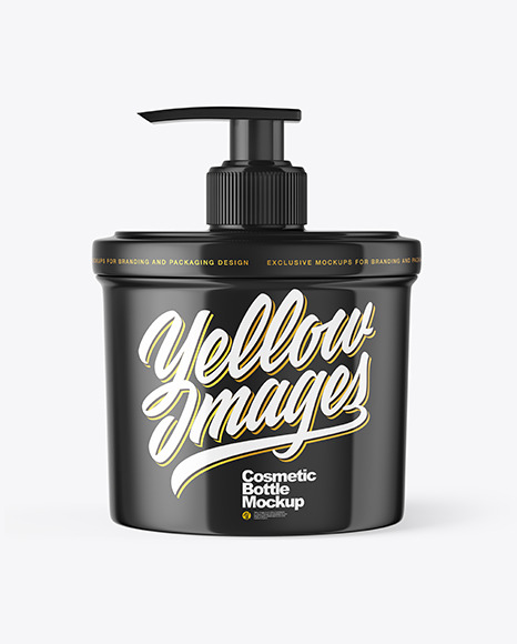 Glossy Cosmetic Bottle Mockup - Hair bottle mockup