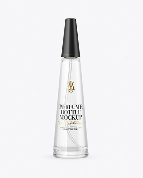 Clear Glass Perfume Bottle Mockup