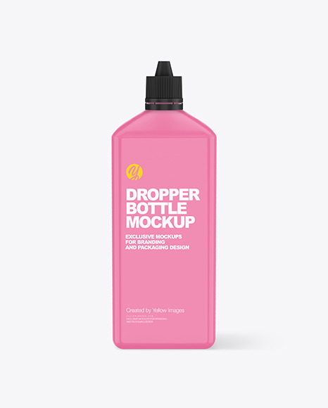 Glossy Dropper Bottle Mockup