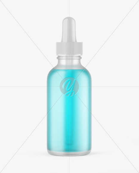 Frosted Glass Dropper Bottle Mockup