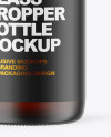 Frosted Dark Amber Glass Dropper Bottle Mockup