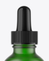 Frosted Green Glass Dropper Bottle Mockup