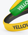 Two Matte Silicone Wristbands Mockup