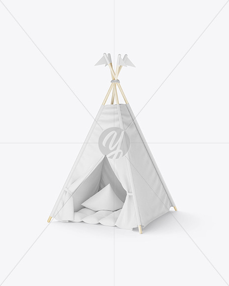 Kids Teepee Tent with Mat Mockup