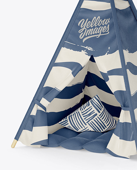 Kids Teepee Tent with Mat Mockup