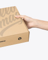 Mailing Box in Hands Mockup