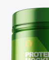 Metallic Protein Jar w/ Shrink Sleeve Mockup