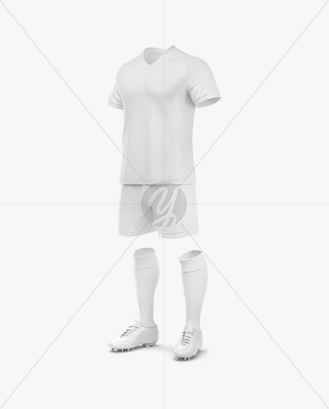 Football Kit Mockup - Half Side View