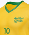 Football Kit Mockup - Half Side View