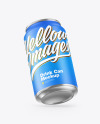 Metallic Drink Can w/ Matte Finish Mockup