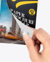 Trifold Brochure Mockup in Hands