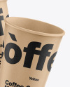 Kraft Coffee Cups Mockup