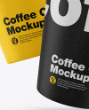 Kraft Coffee Cups Mockup