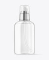 Clear Cosmetic Bottle with Pump Mockup