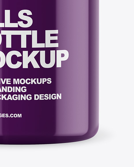 Glossy Pills Bottle Mockup