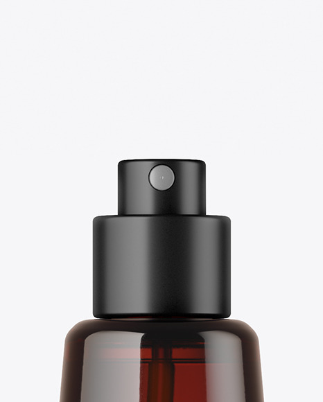 Dark Amber Glass Perfume Bottle Mockup