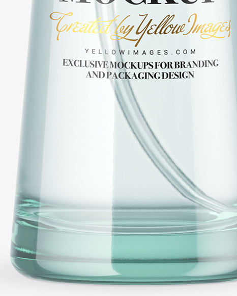 Blue Glass Perfume Bottle Mockup