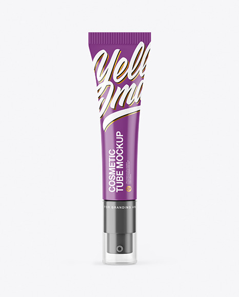 Glossy Cosmetic Tube w/ Sprayer Mockup