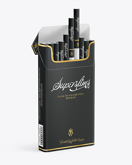 Super Slims Cigarette Pack Mockup