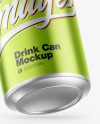 Matte Metallic Drink Can Mockup