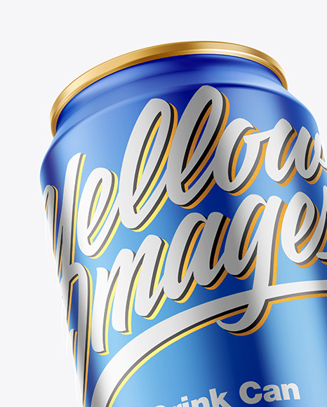 Matte Metallic Drink Can Mockup