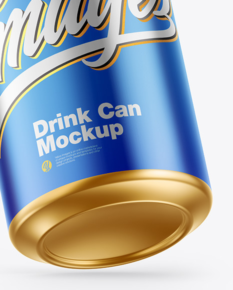 Matte Metallic Drink Can Mockup