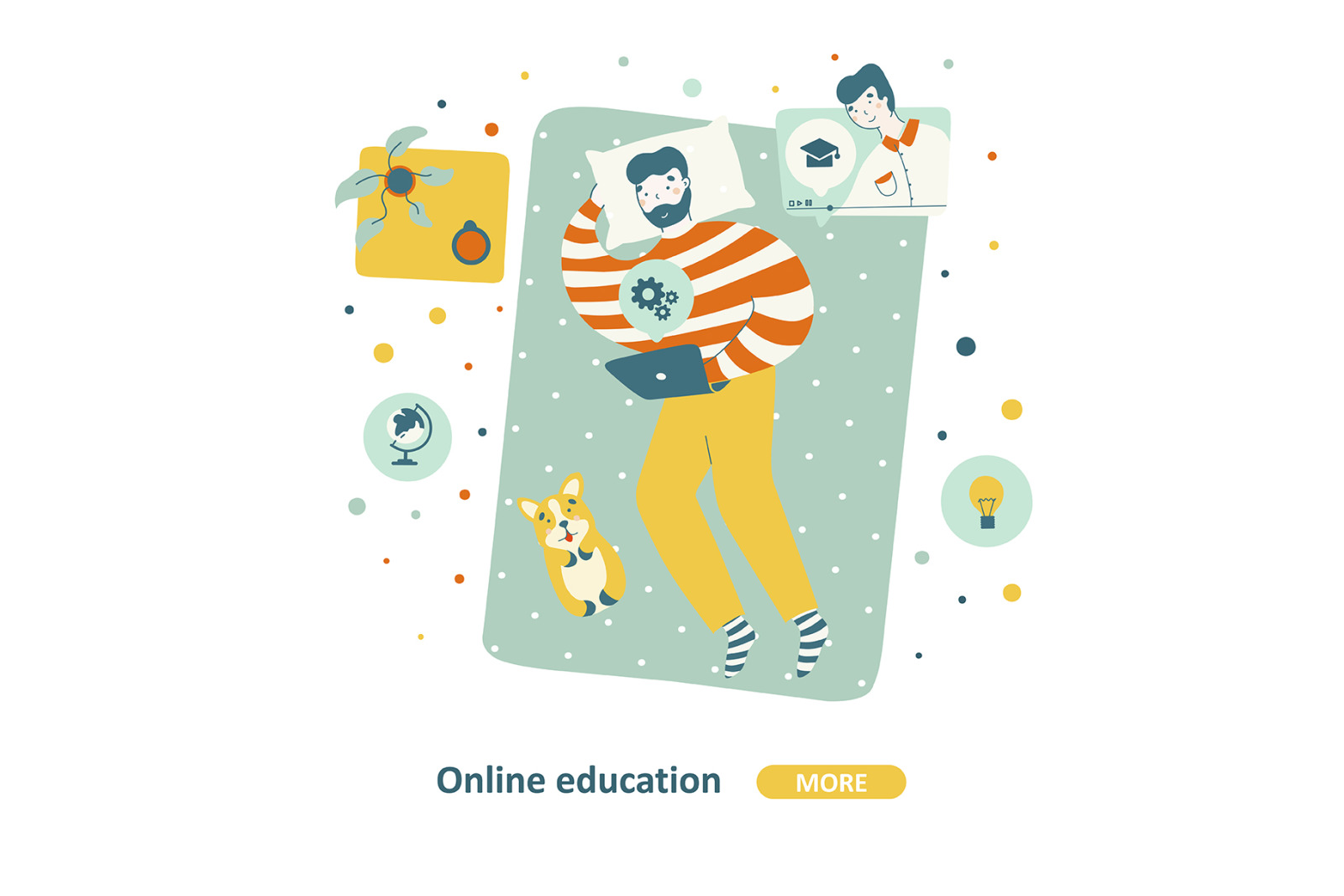 Online education - illustrations Online education - illustrations