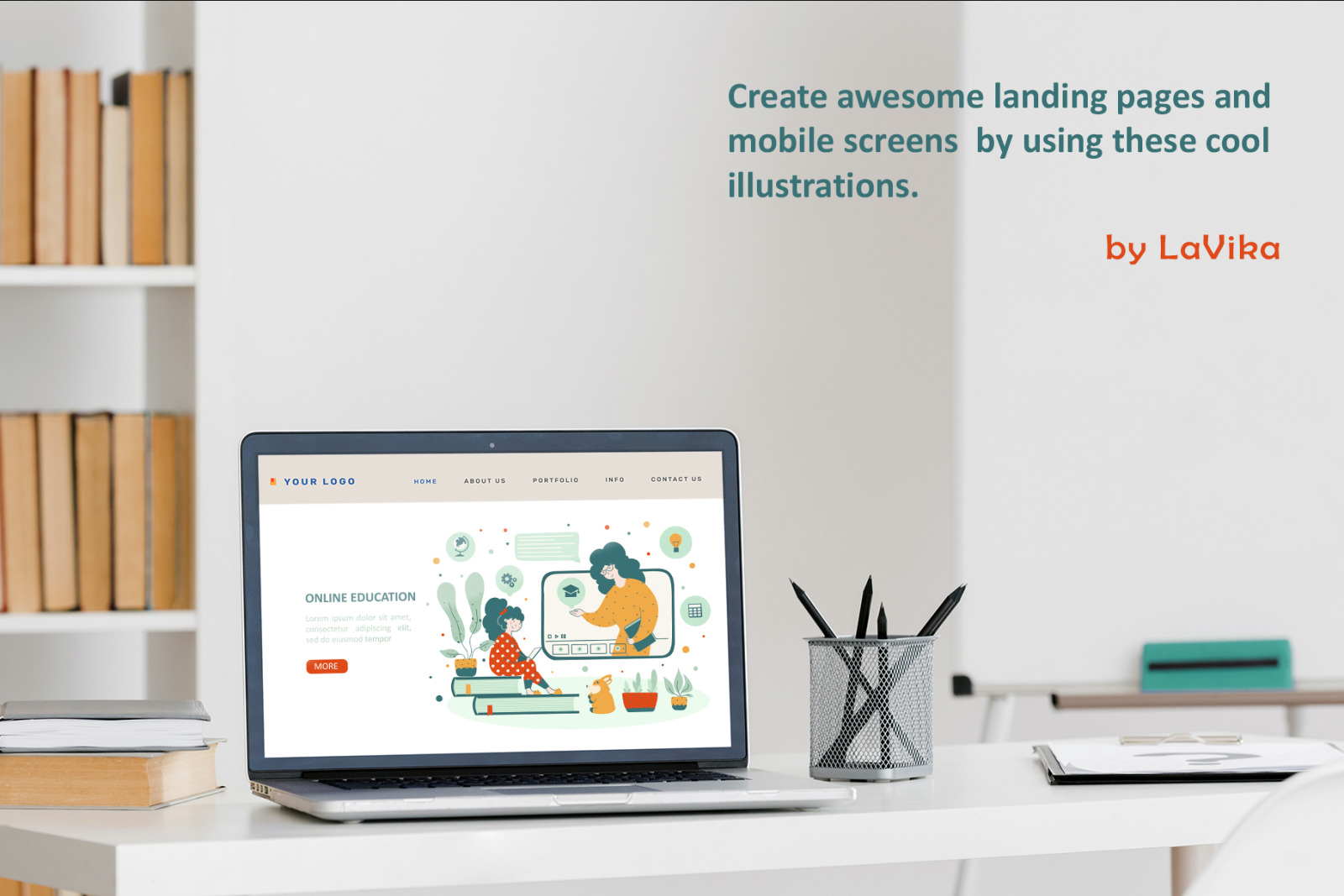 Online education - illustrations Online education - illustrations