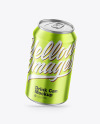 Glossy Metallic Drink Can Mockup