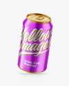 Glossy Metallic Drink Can Mockup