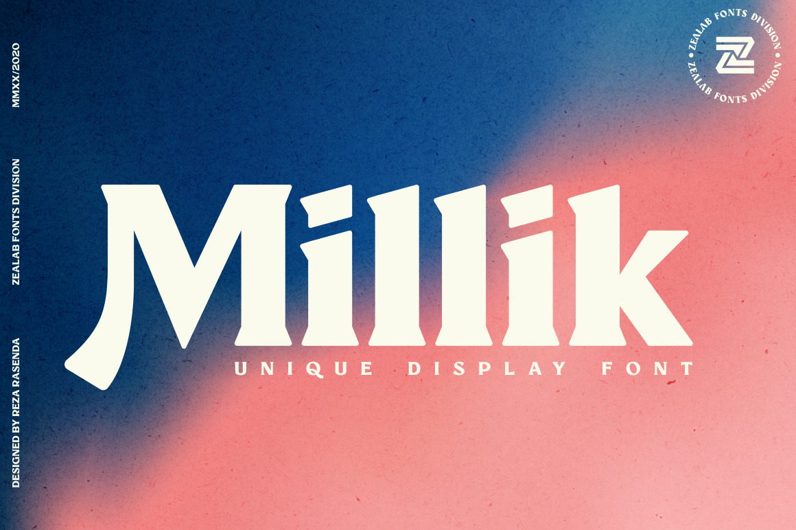 Millik - Multipurpose unique display font