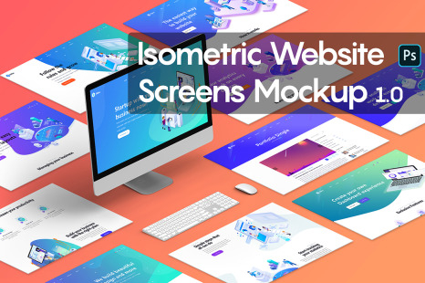 Isometric Website Mockup 1.0 - Perspective