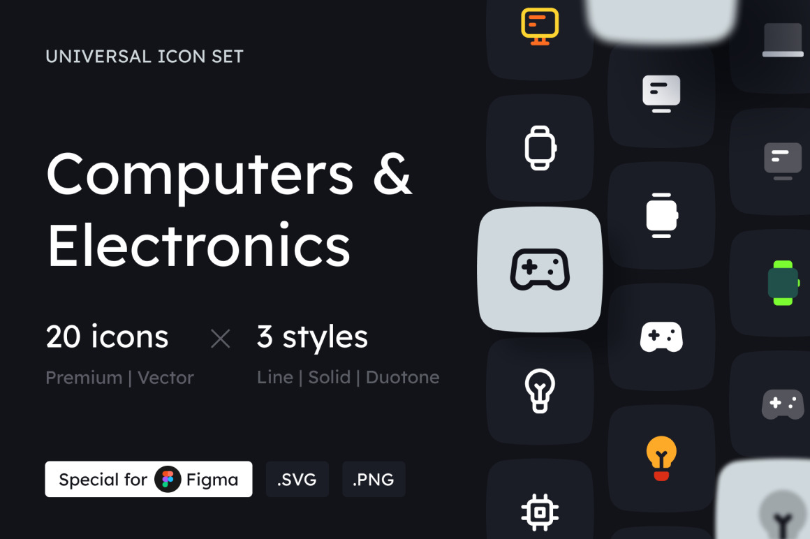 Computers and Electronics Icon Set