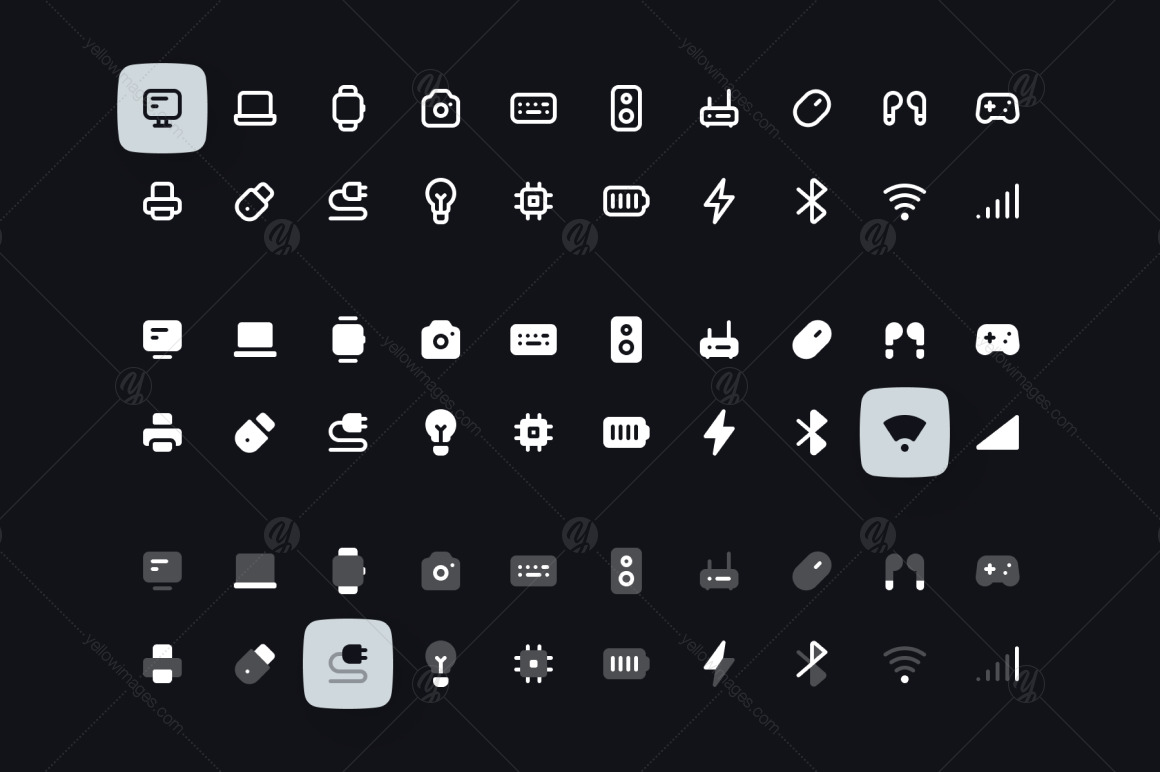 Computers and Electronics Icon Set