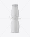 Matte Plastic Dairy Bottle Mockup - Front View