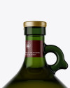 3L Green Glass Oil Bottle With Handle Mockup