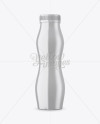 Metallic Dairy Bottle Mockup - Front View