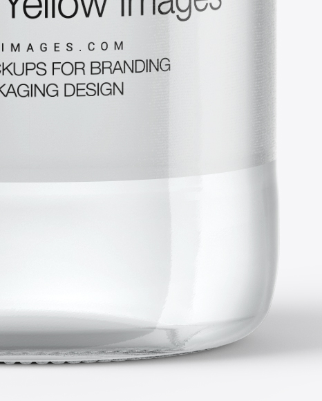 Clear Glass Water Bottle Mockup