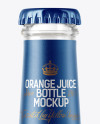 200ml Clear Glass Bottle with Orange Juice Mockup