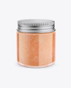 Cosmetic Jar with Scrub Mockup - Halfside View