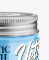 Cosmetic Jar with Scrub Mockup - Halfside View