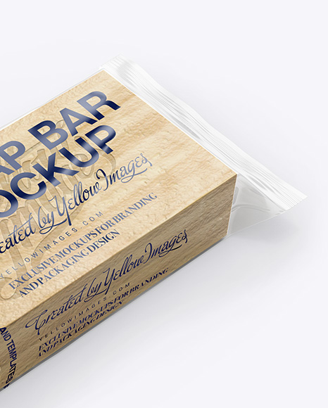 Soap Bar Mockup - Halfside View (High-Angle)