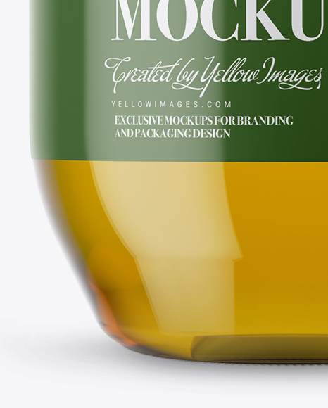 3L Clear Glass Olive Oil Bottle With Handle Mockup