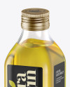 0.5L Clear Glass Olive Oil Bottle Mockup - Halfside view (High-Angle)