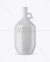 3L Glossy Ceramic Bottle With Handle Mockup