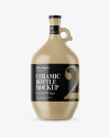 3L Glossy Ceramic Bottle With Handle Mockup