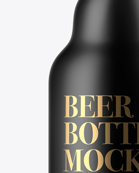 330ml Matte Ceramic Beer Bottle Mockup