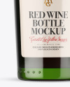 Red Wine Bottle Mockup