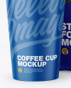 Matte Stand-Up Bag with Coffee Cup Mockup