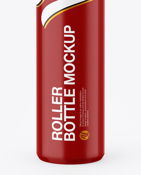 Glossy Сosmetic Roller Bottle Mockup